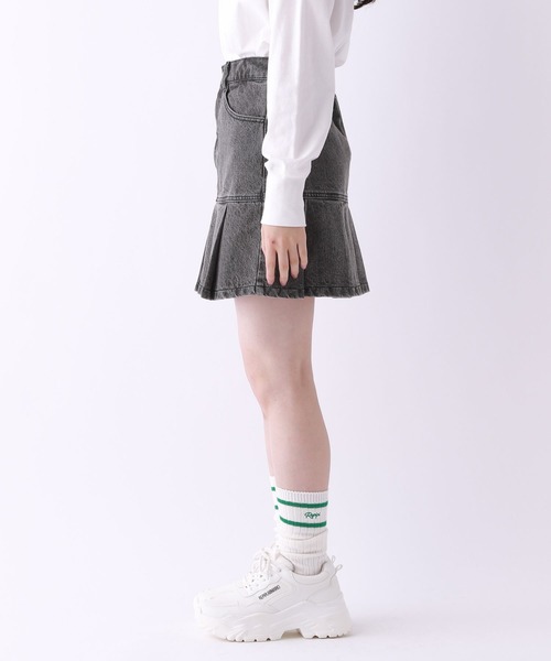 repipi armario(レピピ アルマリオ)の「デニムスソプリーツスカート(デニムスカート・キッズ・ブルー系その他/グレー・SMALL/MEDIUM/LARGE)」の7枚目の写真