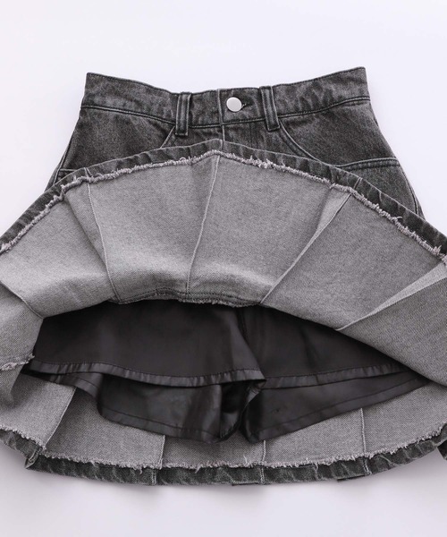 repipi armario(レピピ アルマリオ)の「デニムスソプリーツスカート(デニムスカート・キッズ・ブルー系その他/グレー・SMALL/MEDIUM/LARGE)」の14枚目の写真