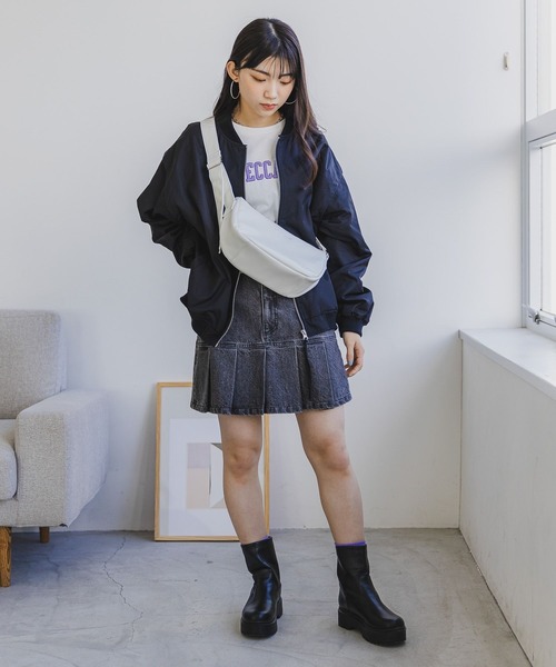 repipi armario(レピピ アルマリオ)の「デニムスソプリーツスカート(デニムスカート・キッズ・ブルー系その他/グレー・SMALL/MEDIUM/LARGE)」の16枚目の写真