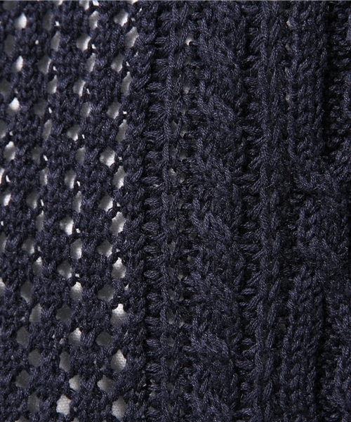 CIAOPANIC（チャオパニック）の「【Ciaopanic】　アラン柄ニットベスト（ニット/セーター・メンズ・グレー/ネイビー/アイボリー・MEDIUM/LARGE）」の11枚目の写真