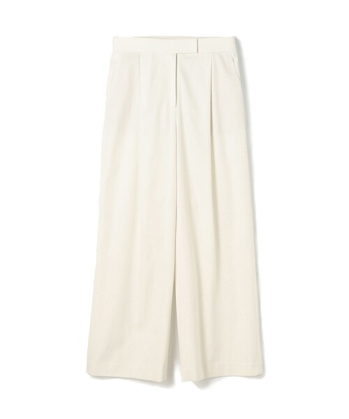 TOMORROWLAND （トゥモローランド）の「コットンギャバジン タックワイドパンツ（スラックス・レディース・ブルー/ホワイト/キャメル/ネイビー・36/32/34/38）」の2枚目の写真