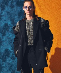 MAISON SPECIAL | 《ユニセックスアイテム》ピークドラペルプライムオーバーダブルテーラードジップジャケット【MAISON SPECIAL/メゾンスペシャル】■セットアップ対応■(テーラードジャケット)