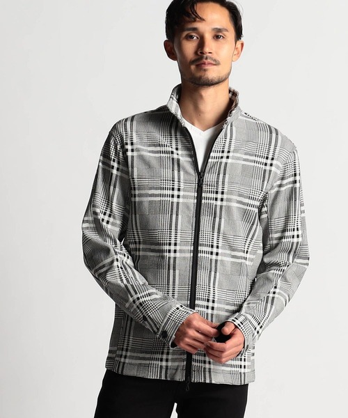 NICOLE CLUB FOR MEN(ニコルクラブフォーメン)の「地柄スタンドブルゾン(ブルゾン・メンズ・その他1/その他2・X-LARGE/LARGE/MEDIUM)」の1枚目の写真