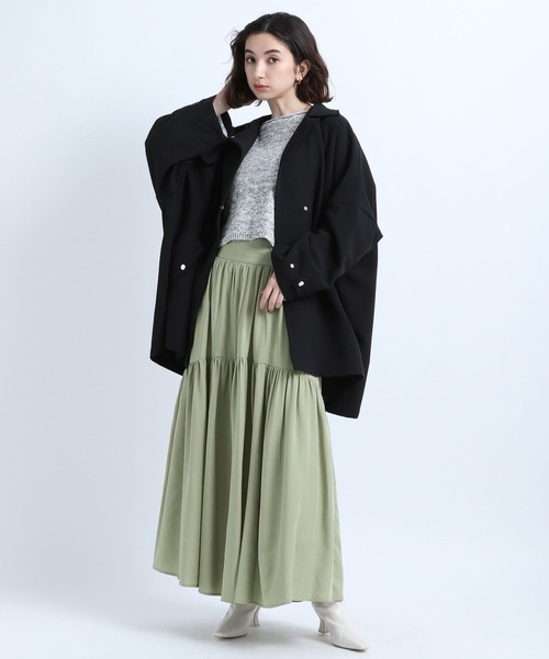 eL（エル）の「【eL】Wide Belt Gather Skirt/187099（スカート・レディース・ブラック/ベージュ/ライトグリーン・FREE）」の9枚目の写真