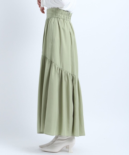 eL（エル）の「【eL】Wide Belt Gather Skirt/187099（スカート・レディース・ブラック/ベージュ/ライトグリーン・FREE）」の12枚目の写真