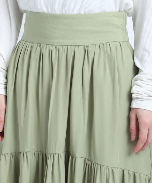eL（エル）の「【eL】Wide Belt Gather Skirt/187099（スカート・レディース・ブラック/ベージュ/ライトグリーン・FREE）」の14枚目の写真