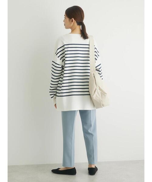 Green　Parks（グリーンパークス）の「パネルボーダーチュニック（Tシャツ/カットソー・レディース・グリーン/ネイビー/ブルー/ピンク・FREE）」の7枚目の写真