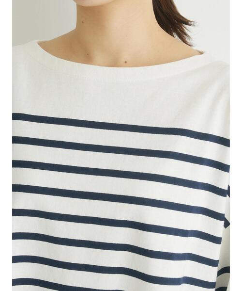 Green　Parks（グリーンパークス）の「パネルボーダーチュニック（Tシャツ/カットソー・レディース・グリーン/ネイビー/ブルー/ピンク・FREE）」の11枚目の写真