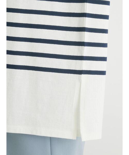 Green　Parks（グリーンパークス）の「パネルボーダーチュニック（Tシャツ/カットソー・レディース・グリーン/ネイビー/ブルー/ピンク・FREE）」の13枚目の写真