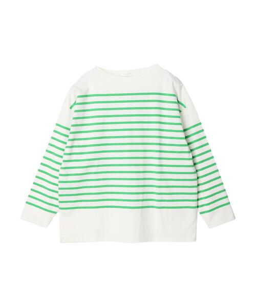 Green　Parks（グリーンパークス）の「パネルボーダーチュニック（Tシャツ/カットソー・レディース・グリーン/ネイビー/ブルー/ピンク・FREE）」の20枚目の写真