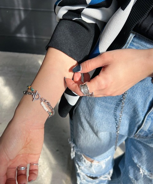 PAGEBOY（ページボーイ）の「カラフルビーズブレスレット（ブレスレット・レディース・マルチ・FREE）」の3枚目の写真