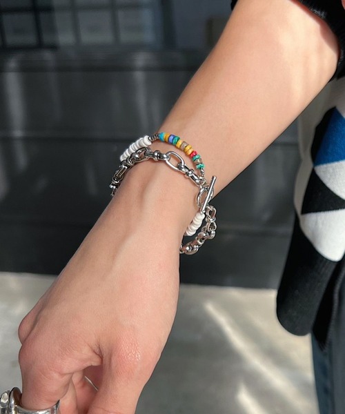 PAGEBOY（ページボーイ）の「カラフルビーズブレスレット（ブレスレット・レディース・マルチ・FREE）」の2枚目の写真