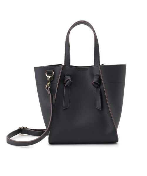 SHOO・LA・RUE(シューラルー)の「◆【2WAY】ノットハンドル トートバッグ(トートバッグ・レディース・グレー/ブラック/アイボリー/イエロー・00)」の1枚目の写真