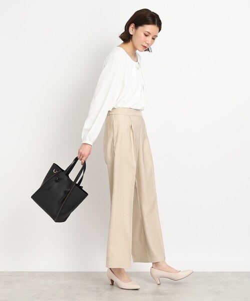 SHOO・LA・RUE(シューラルー)の「◆【2WAY】ノットハンドル トートバッグ(トートバッグ・レディース・グレー/ブラック/アイボリー/イエロー・00)」の6枚目の写真