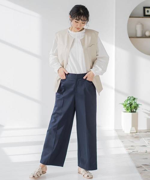 ポケットディティールジレ≪洗濯機で洗える≫