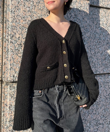 23SS✨ ドゥーズィエムクラス Classy カーディガン 金ボタン ブラック