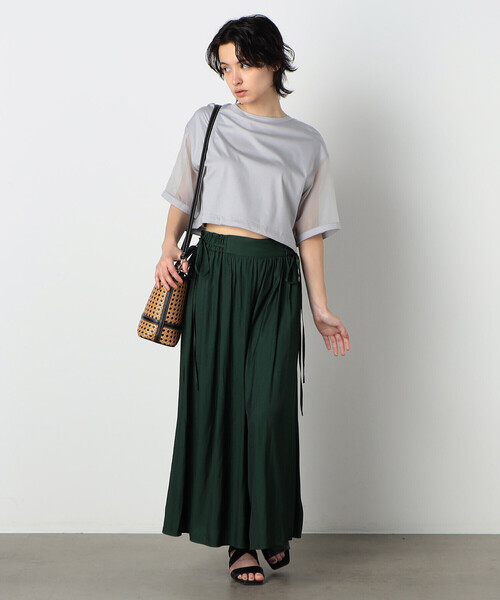 COMME CA ISM(コムサイズム)の「袖 シア― ショート トップス(Tシャツ/カットソー・レディース・ホワイト/ライトグレー・MEDIUM/LARGE)」の19枚目の写真