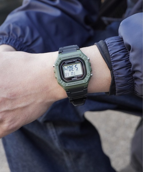 GLOBAL FORME CONCRETE(グローバルフォルムコンクリート)の「CASIO/カシオ メンズ タフデジタル W-218(デジタル腕時計・メンズ・ブルー/スモークピンク/ピンク/カーキ/ネイビー/レッド/ホワイト/ブラック・FREE)」の4枚目の写真