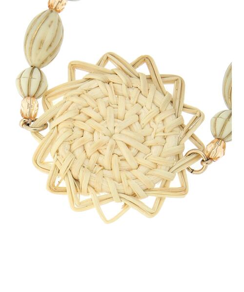 Samansa Mos2（サマンサ モスモス）の「ラタンビーズブレスレット（ブレスレット・レディース・オフホワイト/ベージュ・ﾌﾘ-）」の4枚目の写真