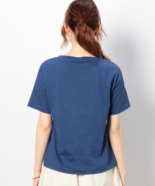 coen（コーエン）の「VネックスラブポケットTシャツ（Tシャツ/カットソー・レディース・ホワイト/ブラック/オレンジ/ケリー/マスタード/コバルトブルー・LARGE/MEDIUM）」の9枚目の写真