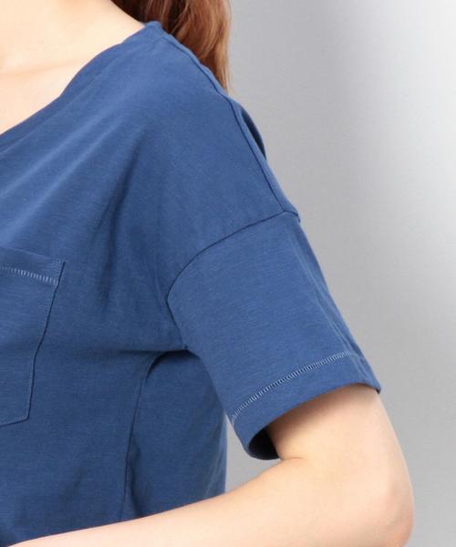 coen（コーエン）の「VネックスラブポケットTシャツ（Tシャツ/カットソー・レディース・ホワイト/ブラック/オレンジ/ケリー/マスタード/コバルトブルー・LARGE/MEDIUM）」の22枚目の写真