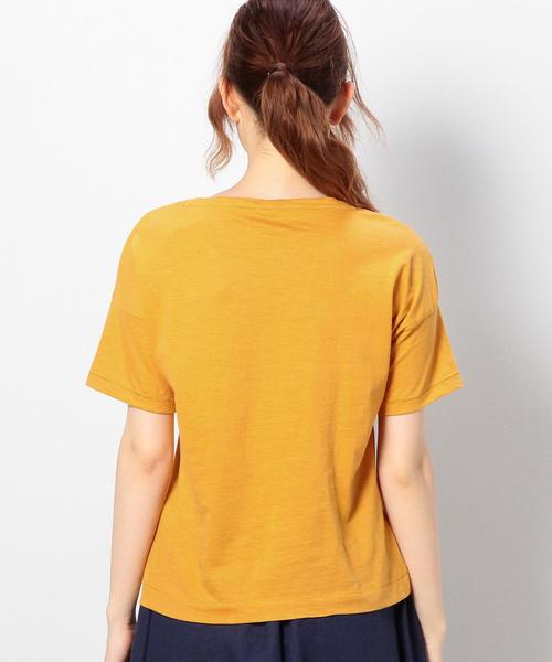 coen（コーエン）の「VネックスラブポケットTシャツ（Tシャツ/カットソー・レディース・ホワイト/ブラック/オレンジ/ケリー/マスタード/コバルトブルー・LARGE/MEDIUM）」の20枚目の写真