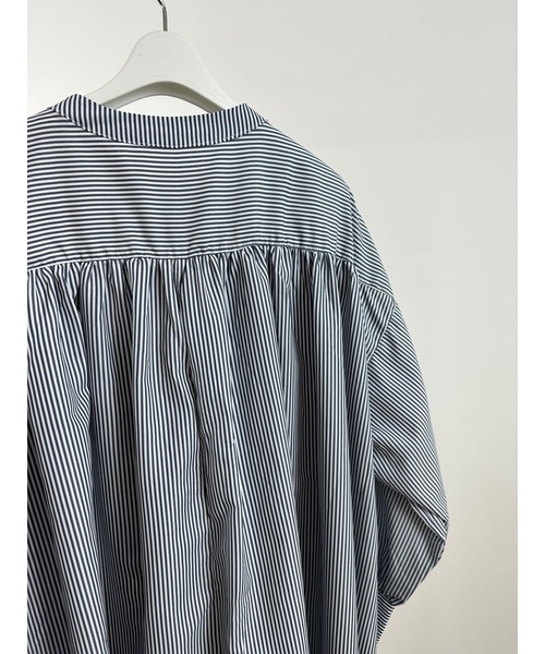ulu(ウル)の「Stripe gather long dress(ワンピース・レディース・ネイビー・FREE)」の9枚目の写真