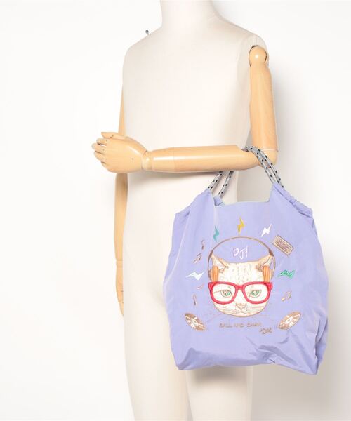 Ball&Chain(ボールアンドチェーン)の「【WEB 限定】 【Ball&Chain】DJ CAT(エコバッグ/サブバッグ・レディース・パープル/ブラック/グレー・FREE)」の7枚目の写真