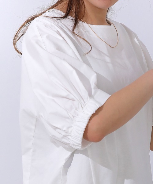 Bou Jeloud(ブージュルード)の「コットンWシルケットプルオーバー(Tシャツ/カットソー・レディース・ブラック/ホワイト/パープル/ネイビー・FREE)」の15枚目の写真
