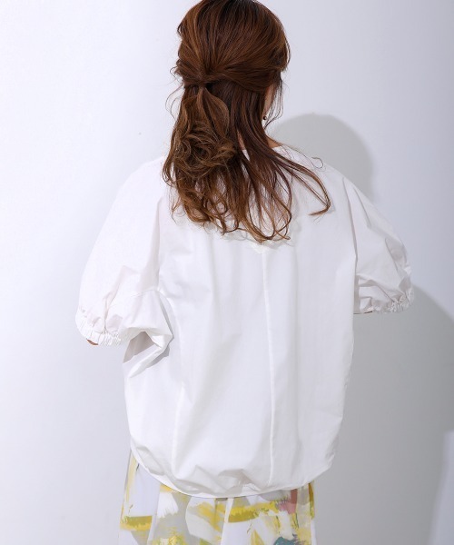 Bou Jeloud(ブージュルード)の「コットンWシルケットプルオーバー(Tシャツ/カットソー・レディース・ブラック/ホワイト/パープル/ネイビー・FREE)」の18枚目の写真