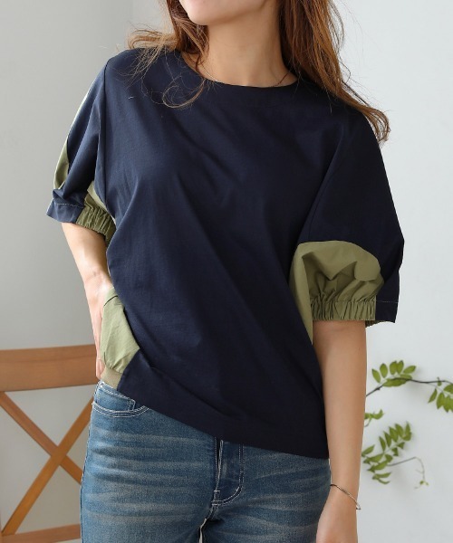 Bou Jeloud(ブージュルード)の「コットンWシルケットプルオーバー(Tシャツ/カットソー・レディース・ブラック/ホワイト/パープル/ネイビー・FREE)」の19枚目の写真