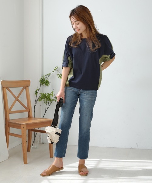 Bou Jeloud(ブージュルード)の「コットンWシルケットプルオーバー(Tシャツ/カットソー・レディース・ブラック/ホワイト/パープル/ネイビー・FREE)」の20枚目の写真