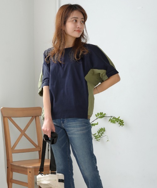 Bou Jeloud(ブージュルード)の「コットンWシルケットプルオーバー(Tシャツ/カットソー・レディース・ブラック/ホワイト/パープル/ネイビー・FREE)」の21枚目の写真