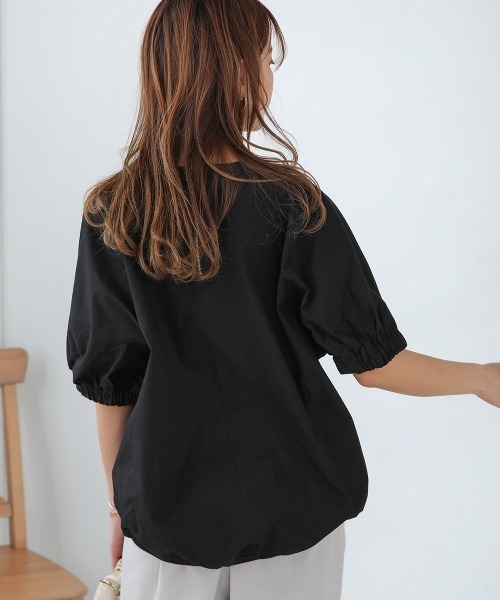 Bou Jeloud(ブージュルード)の「コットンWシルケットプルオーバー(Tシャツ/カットソー・レディース・ブラック/ホワイト/パープル/ネイビー・FREE)」の11枚目の写真