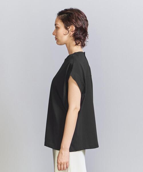 BEAUTY&YOUTH UNITED ARROWS(ビューティーアンドユースユナイテッドアローズ)の「コットン天竺 バックボタン プルオーバー(Tシャツ/カットソー・レディース・ホワイト/ブラック/コバルトブルー・FREE)」の5枚目の写真