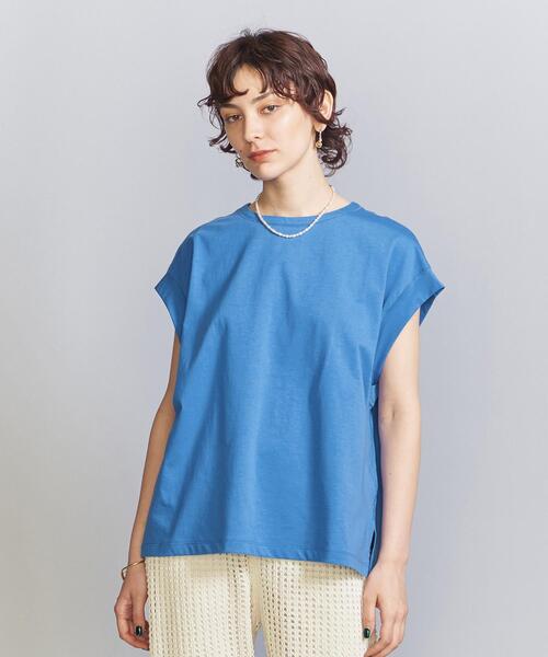 BEAUTY&YOUTH UNITED ARROWS(ビューティーアンドユースユナイテッドアローズ)の「コットン天竺 バックボタン プルオーバー(Tシャツ/カットソー・レディース・ホワイト/ブラック/コバルトブルー・FREE)」の11枚目の写真