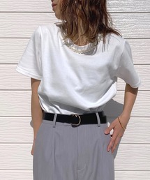 Q | パールT(Tシャツ/カットソー)