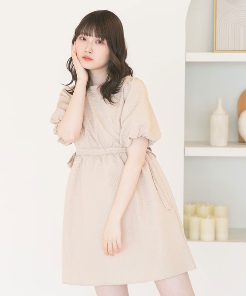 moulis'(ムーリス)の「ぽこぽこジャガードミニワンピース(ワンピース・レディース・グリーン/ベージュ/ブラック・MEDIUM/LARGE)」の3枚目の写真