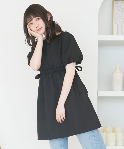 moulis'(ムーリス)の「ぽこぽこジャガードミニワンピース(ワンピース・レディース・グリーン/ベージュ/ブラック・MEDIUM/LARGE)」の2枚目の写真
