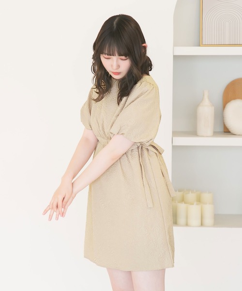 ぽこぽこジャガードミニワンピース（ワンピース）｜moulis'（ムーリス