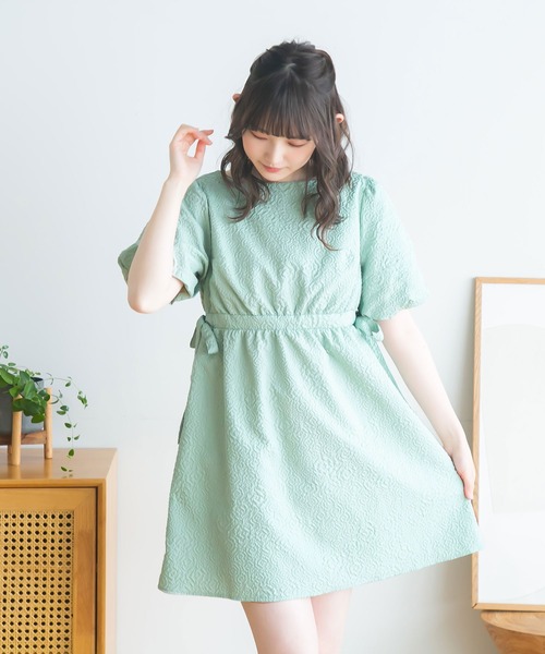 moulis'(ムーリス)の「ぽこぽこジャガードミニワンピース(ワンピース・レディース・グリーン/ベージュ/ブラック・MEDIUM/LARGE)」の13枚目の写真