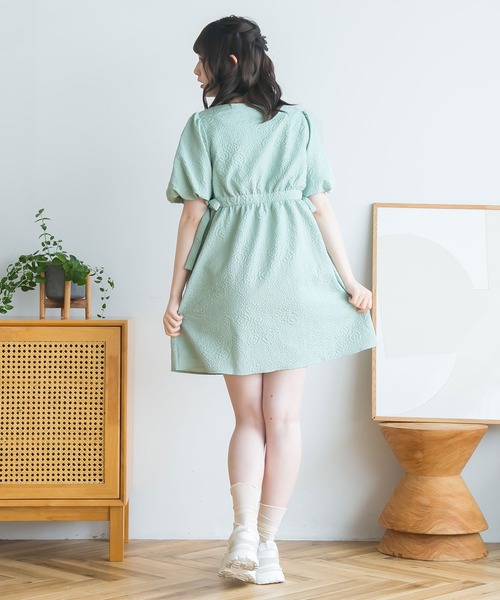 moulis'(ムーリス)の「ぽこぽこジャガードミニワンピース(ワンピース・レディース・グリーン/ベージュ/ブラック・MEDIUM/LARGE)」の15枚目の写真