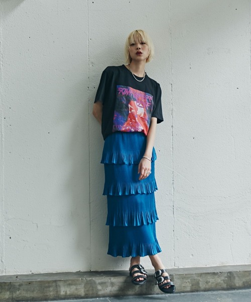 OKIRAKU（オキラク）の「(OKIRAKU×ROSE BUD)トリプルコラボTシャツ（Tシャツ/カットソー・レディース・ブラック/ピンク・FREE）」の4枚目の写真