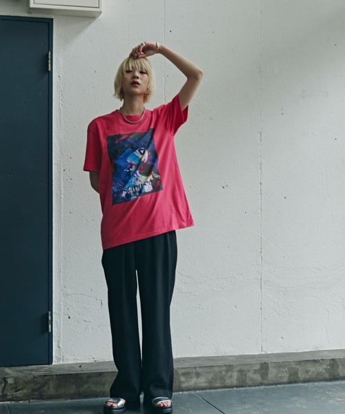 OKIRAKU（オキラク）の「(OKIRAKU×ROSE BUD)トリプルコラボTシャツ（Tシャツ/カットソー・レディース・ブラック/ピンク・FREE）」の6枚目の写真