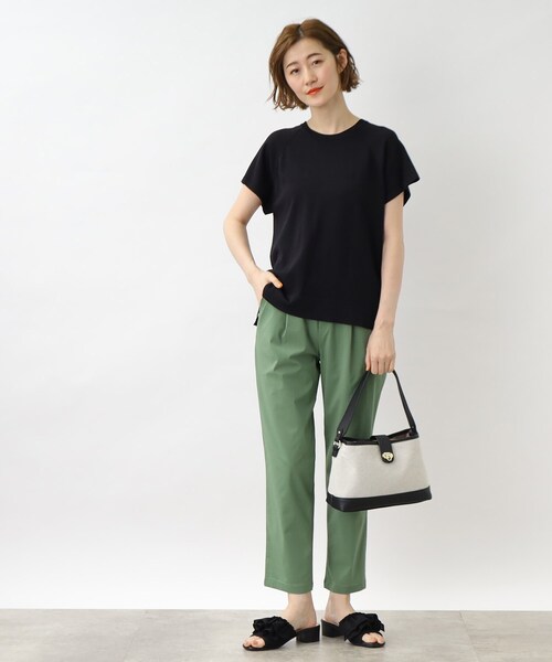 grove（グローブ）の「◆【ひんやり/UV/洗える/毛玉になりにくい】やわらかドライタッチラグランニット（ニット/セーター・レディース・ホワイト系5/ピンク系/オフホワイト/ライトブルー/ブラック・03/02/01/05/04）」の7枚目の写真