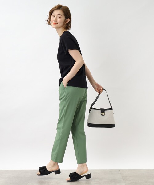 grove（グローブ）の「◆【ひんやり/UV/洗える/毛玉になりにくい】やわらかドライタッチラグランニット（ニット/セーター・レディース・ホワイト系5/ピンク系/オフホワイト/ライトブルー/ブラック・03/02/01/05/04）」の8枚目の写真