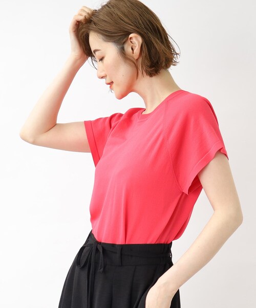 grove（グローブ）の「◆【ひんやり/UV/洗える/毛玉になりにくい】やわらかドライタッチラグランニット（ニット/セーター・レディース・ホワイト系5/ピンク系/オフホワイト/ライトブルー/ブラック・03/02/01/05/04）」の16枚目の写真