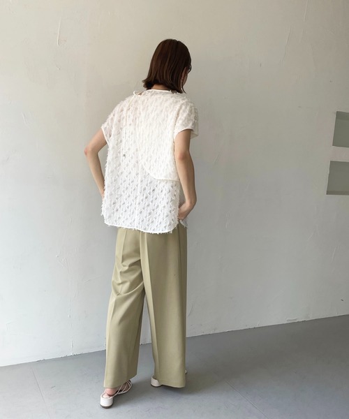 CLEIO(クレイオ)の「【CLEIO】フリンジジョーゼットレイヤーブラウス(シャツ/ブラウス・レディース・ブラック/アイボリー・FREE)」の11枚目の写真