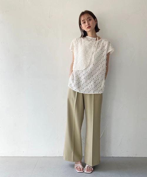 CLEIO(クレイオ)の「【CLEIO】フリンジジョーゼットレイヤーブラウス(シャツ/ブラウス・レディース・ブラック/アイボリー・FREE)」の15枚目の写真