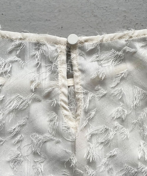 CLEIO(クレイオ)の「【CLEIO】フリンジジョーゼットレイヤーブラウス(シャツ/ブラウス・レディース・ブラック/アイボリー・FREE)」の10枚目の写真